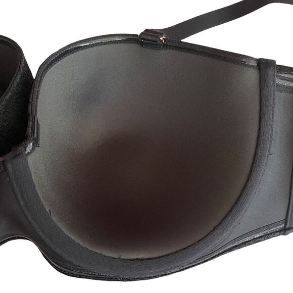 SAVAGE X Fenty Snake Lace T-Shirt Bra Black Caviar Size 40DD - Picture 4 of 8